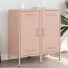 Image de vidaXL Buffets 2 pcs, Armoires avec Pieds, Placards avec Porte, Meubles de Rangement Salon Chambre à Coucher, Rose 36x39x79 843015