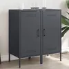 Image de vidaXL Buffets 2 pcs, Armoires avec Pieds, Placards avec Porte, Meubles de Rangement Salon Chambre à Coucher, Anthracite 843017
