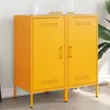 Image de vidaXL Buffets 2 pcs, Armoires avec Pieds, Placards avec Porte, Meubles de Rangement Salon Chambre à Coucher, Jaune Moutarde 843019