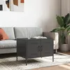 Image de vidaXL Table Basse, Table d'Appoint avec Pieds, Bout de Canapé avec Porte, Meuble de Rangement Salle de Séjour, Noir 843030