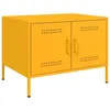 Image de vidaXL Table Basse, Table d'Appoint avec Pieds, Bout de Canapé avec Porte, Meuble de Rangement Salle de Séjour, Jaune 843033
