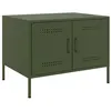 Image de vidaXL Table Basse, Table d'Appoint avec Pieds, Bout de Canapé avec Porte, Meuble de Rangement Salle de Séjour, Vert Olive 843034
