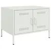 Image de vidaXL Table Basse, Table d'Appoint avec Pieds, Bout de Canapé avec Porte, Meuble de Rangement Salle de Séjour, Blanc 843035