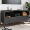 Image de vidaXL Meuble TV, Armoire de Télévision avec Pieds, Support Télé avec Rangement Salon Salle de Séjour, Noir 100,5x39x50,5 cm 843036