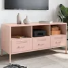 Image de vidaXL Meuble TV, Armoire de Télévision avec Pieds, Support Télé avec Rangement Salon Salle de Séjour, Rose 100,5x39x50,5 cm 843037
