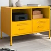 Image de vidaXL Meuble TV, Armoire de Télévision avec Pieds, Support Télé avec Rangement Salon Salle de Séjour, Jaune Moutarde 843048