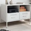 Image de vidaXL Meuble TV, Armoire de Télévision avec Pieds, Support Télé avec Rangement Salon Salle de Séjour Intérieur, Blanc 843052