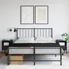 Image de vidaXL Tables de Chevet 2 pcs, Armoires de Lit avec Pieds, Tables de Nuit avec Compartiment, Armoires de Nuit Chambre, Noir 843055