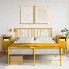 Image de vidaXL Tables de Chevet 2 pcs, Armoires de Lit avec Porte, Tables de Nuit avec Compartiment, Armoires de Nuit, Jaune 843073