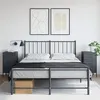Image de vidaXL Tables de Chevet 2 pcs, Armoires de Lit avec Pieds, Tables de Nuit avec Tiroirs, Armoires de Nuit Chambre, Anthracite 843083