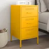 Image de vidaXL Table de Chevet, Armoire de Lit avec Pieds, Table de Nuit avec Tiroirs, Armoire de Nuit Chambre à Coucher, Jaune 843084