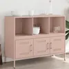 Image de vidaXL Buffet, Armoire avec Pieds et Compartiments, Placard avec Porte, Meuble de Rangement Salon Intérieur, Rose 843091