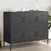 Image de Buffet noir 100,5x39x79 cm acier
