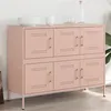 Image de vidaXL Buffet, Armoire avec Pieds et Compartiments, Placard avec Porte, Meuble de Rangement Salon Intérieur, Rose 843097