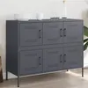 Image de Buffet anthracite 100,5x39x79 cm acier