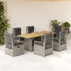 Image de vidaXL 7-delige Tuinset met kussens poly rattan grijs3262930