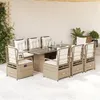 Image de vidaXL 9-delige Tuinset met kussens poly rattan beige3262937