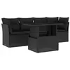 Image de vidaXL Salon de jardin 5 pcs avec coussins noir résine tressée 3266345