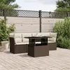Image de Salon de jardin modulable Vidaxl resine tressee marron 5 pieces 62.0 x 62 x 69