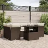 Image de Salon de jardin modulable Vidaxl rotin marron 7 pieces 62.0 x 62 x 69