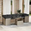 Image de vidaXL Salon de jardin 8 pcs avec coussins gris clair résine tressée 3266402