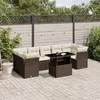 Image de Salon de jardin modulable Vidaxl resine tressee marron 8 pieces 62.0 x 62 x 69