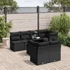 Image de Salon de jardin modulable Vidaxl rotin noir 8 pieces 62.0 x 62 x 69 7 personnes