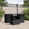 Image de Salon de jardin modulable Vidaxl 4 personnes resine tressee noir 62.0 x 62 x 69 cm 5 pieces