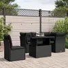 Image de Salon de jardin modulable Vidaxl noir 5 personnes 6 pieces 62.0 x 62 x 69 cm resine tressee