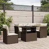 Image de Salon de jardin modulable Vidaxl resine tressee marron 6 pieces 62 x 62 x 69 cm