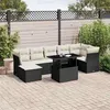 Image de Salon de jardin modulable Vidaxl 8 pieces noir 7 personnes 62.0 x 62 x 69 cm resine tressee