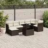 Image de Marron Vidaxl salon de jardin modulable 8 pieces rotin 62.0 x 62 x 69