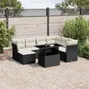 Image de Salon de jardin modulable Vidaxl 7 personnes noir 8 pieces 62.0 x 62 x 69 cm resine tressee