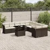 Image de Salon de jardin modulable Vidaxl marron resine tressee 11 pieces 62 x 62 x 69 cm