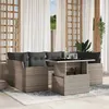 Image de Salon de jardin modulable GENERIQUE resine tressee gris 7 pieces 62 x 62 x 69 cm