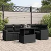Image de Salon de jardin modulable Vidaxl resine tressee noir 5 personnes 62 x 62 x 69 cm 6 pieces