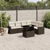 Image de Salon de jardin modulable GENERIQUE marron resine tressee 7 pieces 62 x 62 x 69 cm