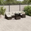 Image de Salon de jardin modulable Vidaxl rotin marron 8 pieces 62 x 62 x 69 cm