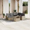 Image de Salon de jardin modulable Vidaxl resine tressee beige 8 pieces 62 x 62 x 69