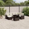 Image de Salon de jardin modulable GENERIQUE marron resine tressee 8 pieces 62 x 62 x 69 cm