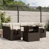 Image de Salon de jardin modulable Vidaxl 7 pieces rotin marron 62 x 62 x 69 cm