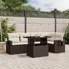 Image de Salon de jardin modulable Vidaxl marron resine tressee 6 pieces 62.0 x 62 x 69 cm