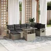 Image de Salon de jardin modulable GENERIQUE resine tressee 2 personnes gris 62 x 62 x 69 cm 8 pieces