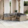 Image de Salon de jardin modulable GENERIQUE 10 pieces beige resine tressee 62 x 62 x 69 cm