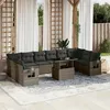Image de Salon de jardin modulable vidaxl gris bois massif 2 personnes 62 x 62 x 69 cm 11 pieces