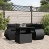 Image de Salon de jardin modulable Vidaxl 4 personnes noir resine tressee 62 x 62 x 69 cm 5 pieces