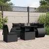 Image de Salon de jardin modulable Vidaxl noir 5 personnes resine tressee 62 x 62 x 69 cm 6 pieces