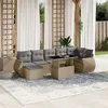 Image de vidaXL Salon de jardin avec coussins 8 pcs beige résine tressée 3268689