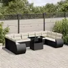 Image de Salon de jardin modulable VIDAXL rotin noir 11 pieces x 70 x 69