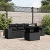 Image de Salon de jardin modulable Vidaxl resine tressee noir 5 pieces 62 x 55 x 69